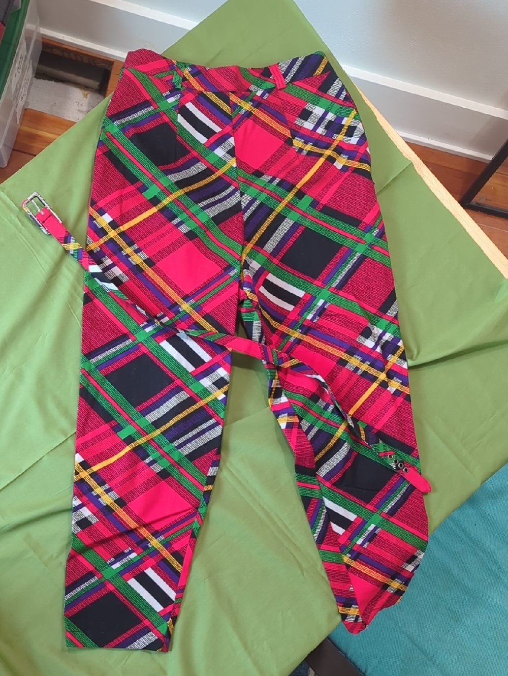 Trashy Diva HighWaist Plaid pants With side Zipper -Sz 2